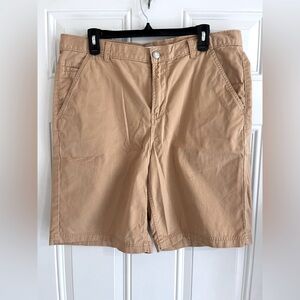 Disney Parks Men's 36 Shorts‎ Flat Front Cotton Tan 5 Pocket Casual Mickey Mouse